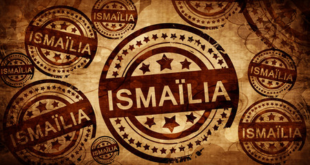 ismailia, vintage stamp on paper background