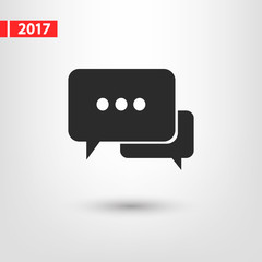 Speech bubbles icon. vector illustration with soft shadow on a gray background