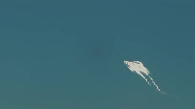 Jet Contrails Seen from Cockpit