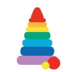 Isolated baby toy on a white background, Vector illustration