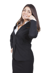 Businesswoman gesturing