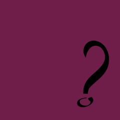 Question mark on a purple background