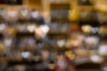 Abstract valentine day background with heart bokeh