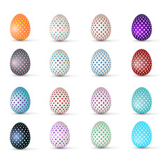 Easter Egg with points. Vector illustration.