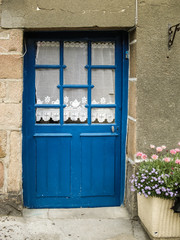 old nice door blue