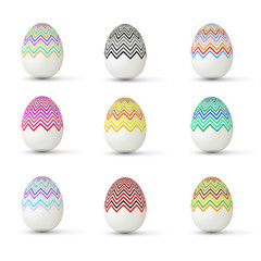 Easter Egg with points. Vector illustration.
