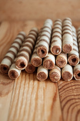 Wafer biscuit rolls 