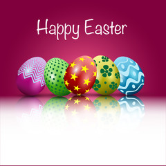 Easter Egg with points. Vector illustration.