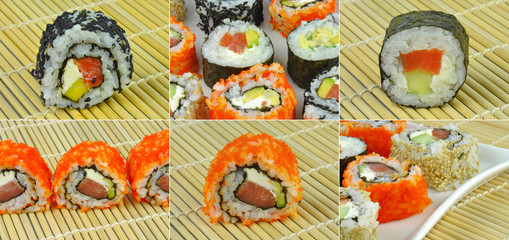 Sushi rolls collection