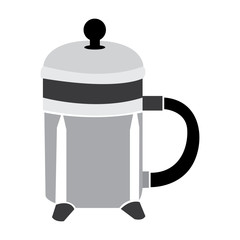 Obraz premium Isolated coffee pot on a white background, Vector illustration