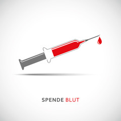 spende blut spritze