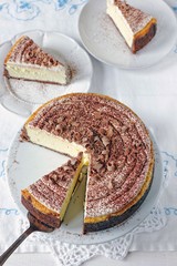 Banana and chocolate cheesecake