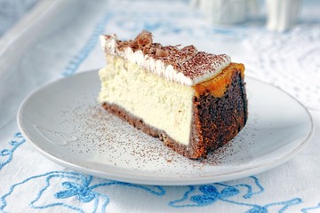 Banana and chocolate cheesecake