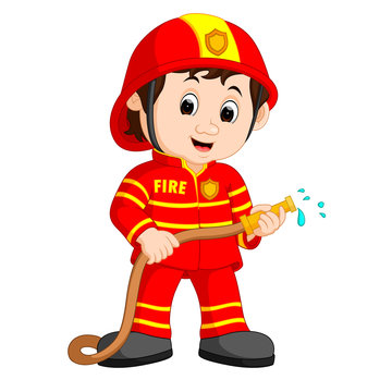 Cute fireman cartoon