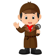 Detective boy Cartoon 