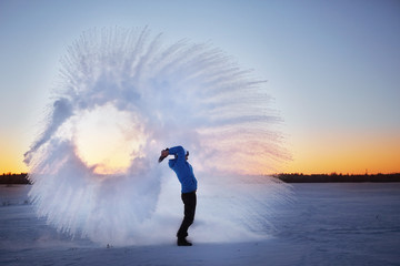 effect of the blast of frosty smoke signal © kichigin19