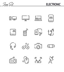 Electronic icon set