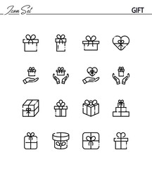 Fototapeta premium Gift icon set