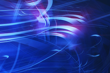 Abstract gentle art of swirling shapes