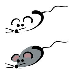 Stylize image of mouse outline and colored