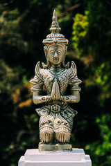 Praying Woman Sculpture in Northern Thailand