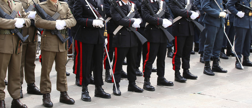 deployment of the Italian armed forces with Alpine troops and th