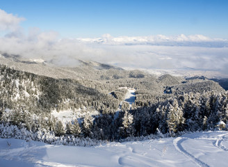 BANSKO, Bulgaria. January, 2017. It's winter resort in Bulgaria with long ski runs and the rich cultural history