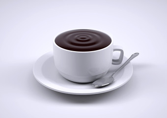 chocolate cup with spoon