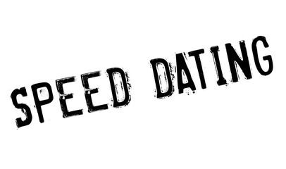 Speed Dating rubber stamp. Grunge design with dust scratches. Effects can be easily removed for a clean, crisp look. Color is easily changed.