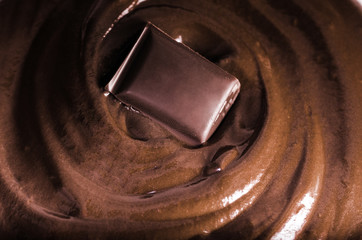 Melted chocolate background