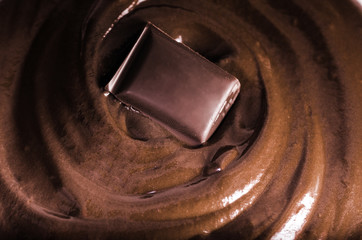 Melted chocolate background