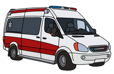 Hand drawing of an ambulance © vostal