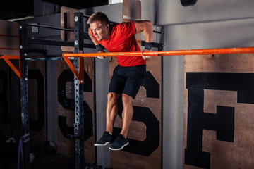 man doing pull ups