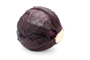blue cabbage on white