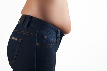 Overweight and weight loss concept.