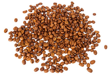Pile of roasted coffee beans
