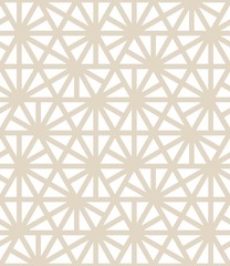 Vector seamless pattern. Modern stylish texture. Monochrome geometric pattern with hexagonal tiles