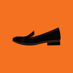 Woman low heel shoe icon