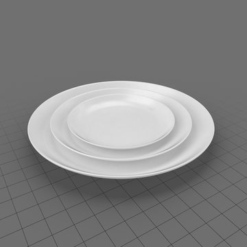 Serving Plates Ceramic Round 01
