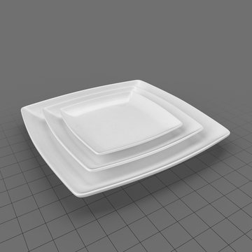 Serving Plates Ceramic Square 02