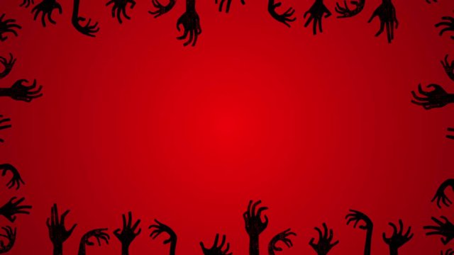 Zombie hands Red BG