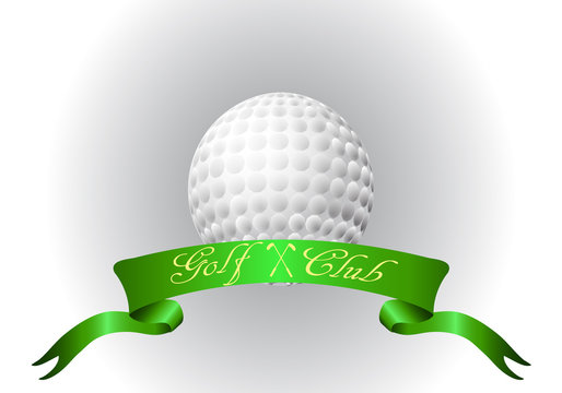 Golf ball with ribbon