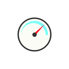 Speedometer solid icon, navigation and Tachometer, vector graphics, a colorful flat pattern on a white background, eps 10.