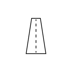 Road line icon, navigation and street, vector graphics, a linear pattern on a white background, eps 10.