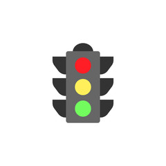 Traffic light solid icon, stop light and navigation, vector graphics, a colorful flat pattern on a white background, eps 10.