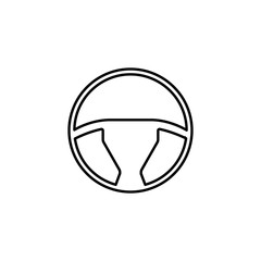 Steering wheel line icon, car element and navigation, vector graphics, a linear pattern on a white background, eps 10.