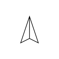 Location arrow line icon, navigation and gps sign, vector graphics, a linear pattern on a white background, eps 10.