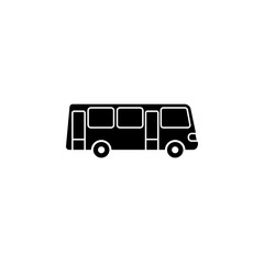 Bus solid icon, navigation and transport sign, vector graphics, a filled pattern on a white background, eps 10.