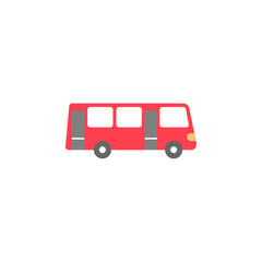 Bus solid icon, navigation and transport sign, vector graphics, a colorful flat pattern on a white background, eps 10.