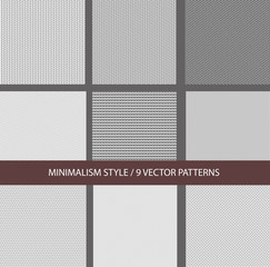 Set of vector textures in the style of minimalism